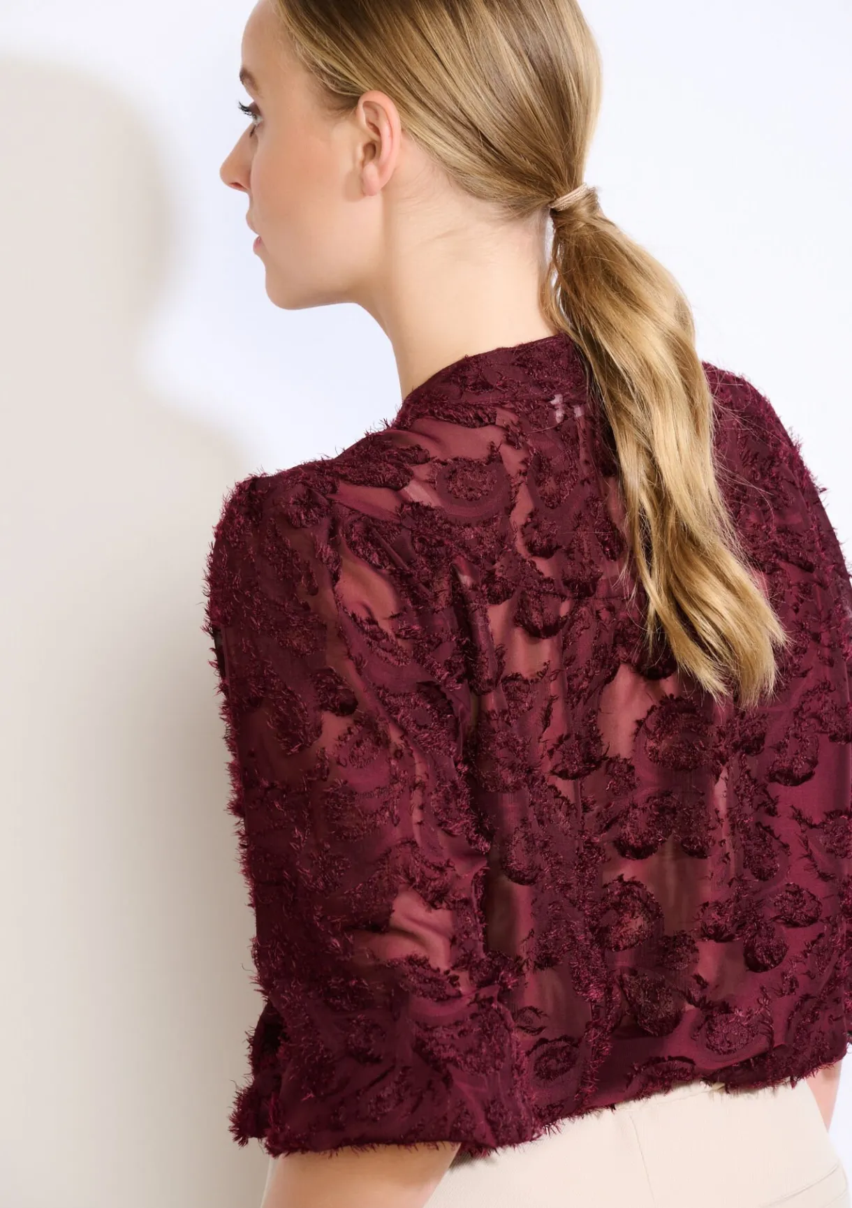 LolaLiza Transparant overhemd met structuur- Blouses En Hemden