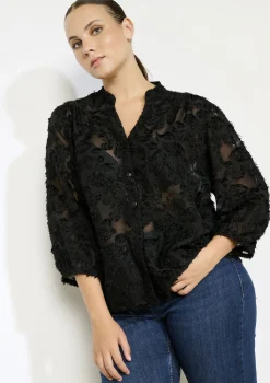 LolaLiza Transparant overhemd met structuur- Blouses En Hemden