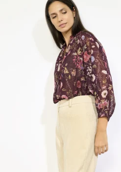 LolaLiza Transparante bloemenblouse- Blouses En Hemden