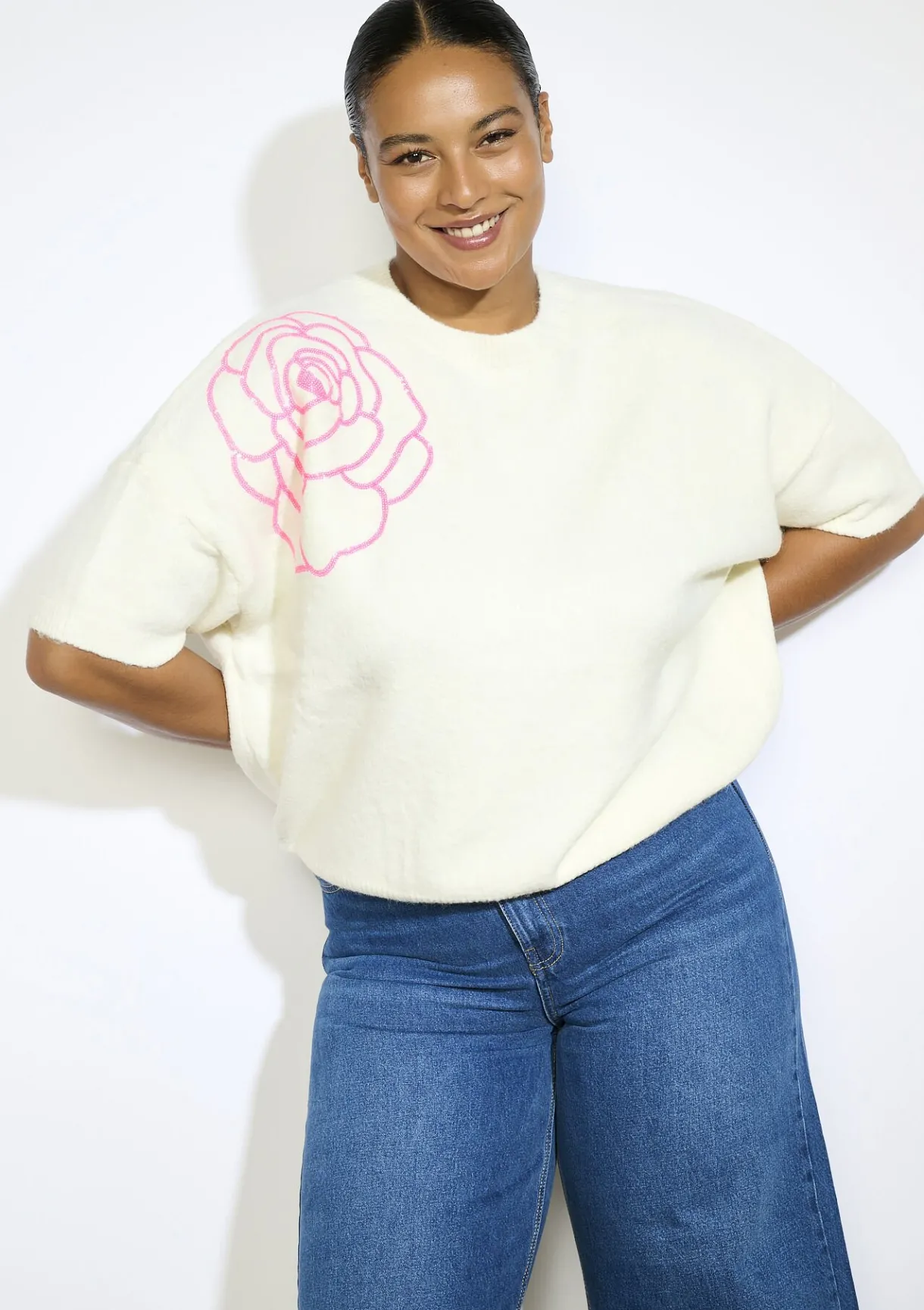 LolaLiza Trui met bloemenmotief- Truien En Cardigans