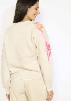 LolaLiza Trui met geborduurde mouwen- Truien En Cardigans