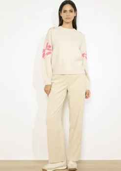 LolaLiza Trui met geborduurde mouwen- Truien En Cardigans