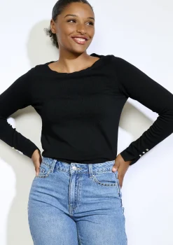 LolaLiza Trui met gouden knopen- Truien En Cardigans