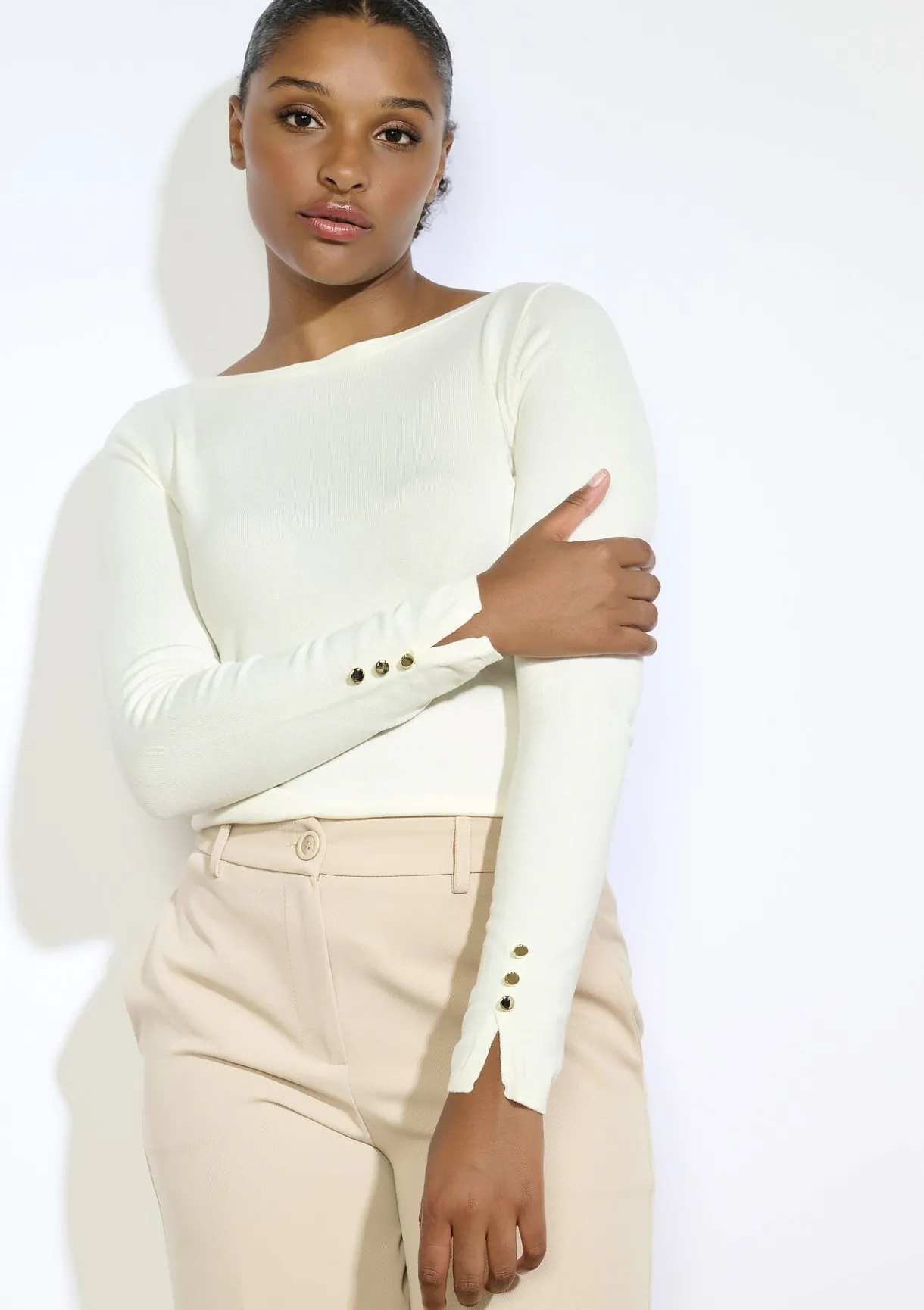 LolaLiza Trui met gouden knopen- Truien En Cardigans