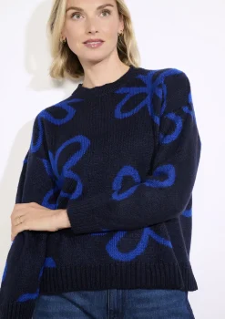 LolaLiza Trui met grote bloemen- Truien En Cardigans