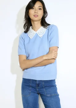 LolaLiza Trui met kanten kraag- Truien En Cardigans