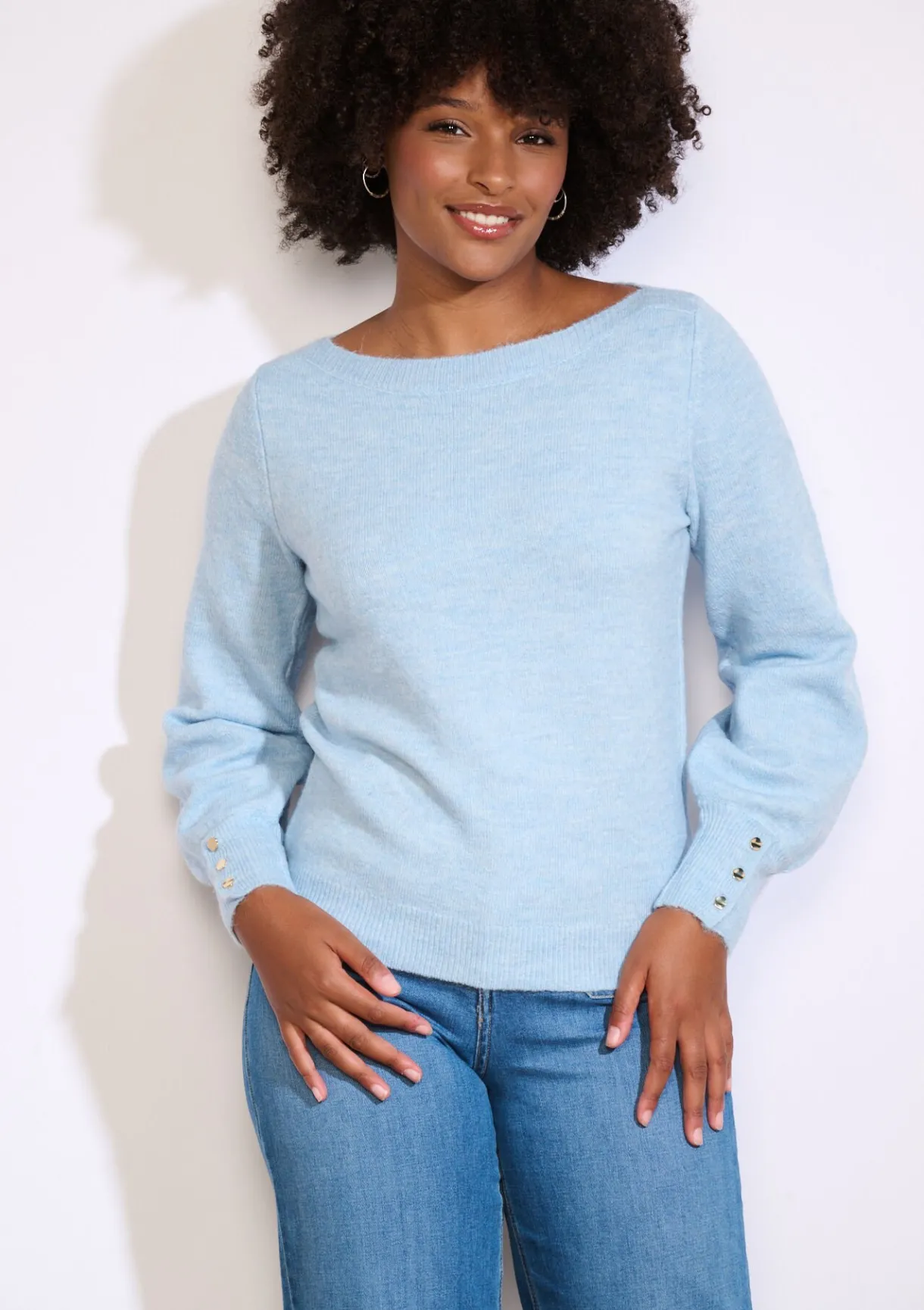 LolaLiza Trui met knopen op mouw- Truien En Cardigans