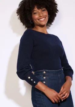 LolaLiza Trui met knopen op mouw- Truien En Cardigans
