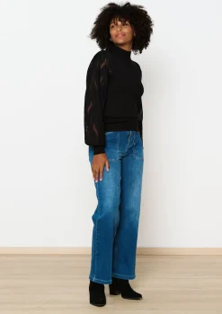 LolaLiza Trui met mesh mouwen- Truien En Cardigans