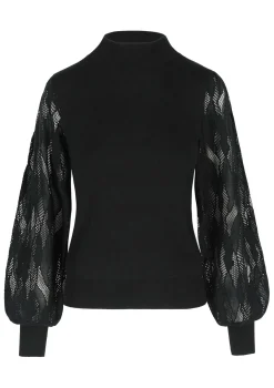 LolaLiza Trui met mesh mouwen- Truien En Cardigans