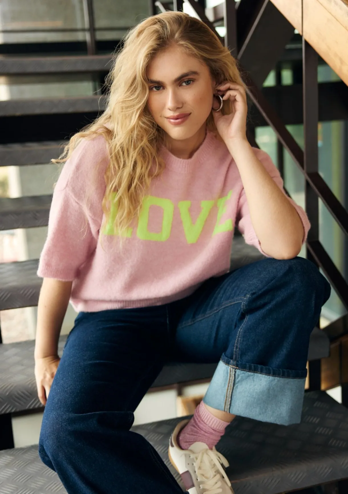 LolaLiza Trui met opschrift- Truien En Cardigans