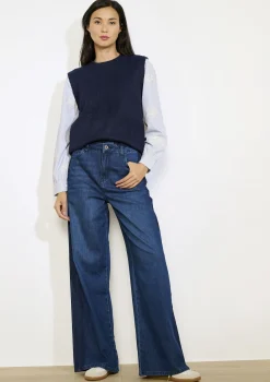 LolaLiza Trui met poplinemouwen- Truien En Cardigans