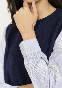 LolaLiza Trui met poplinemouwen- Truien En Cardigans