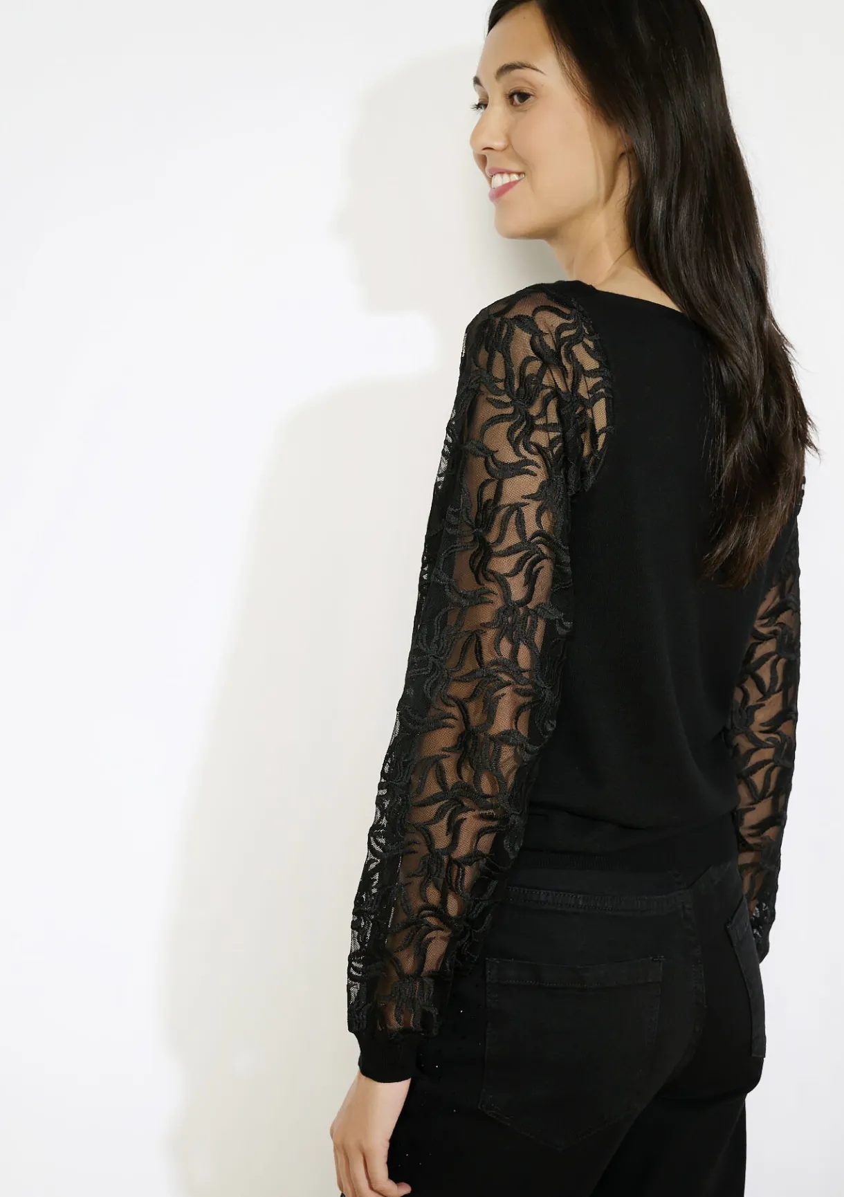 LolaLiza Trui met transparante mouwen- Truien En Cardigans