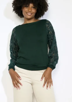 LolaLiza Trui met transparante mouwen- Truien En Cardigans