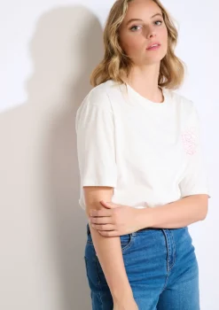 LolaLiza T-shirt met fijne borduring- Tops En T-Shirts