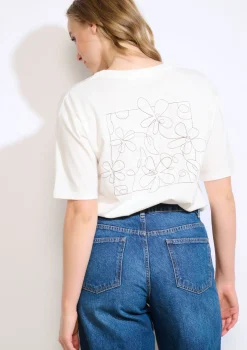 LolaLiza T-shirt met fijne borduring- Tops En T-Shirts