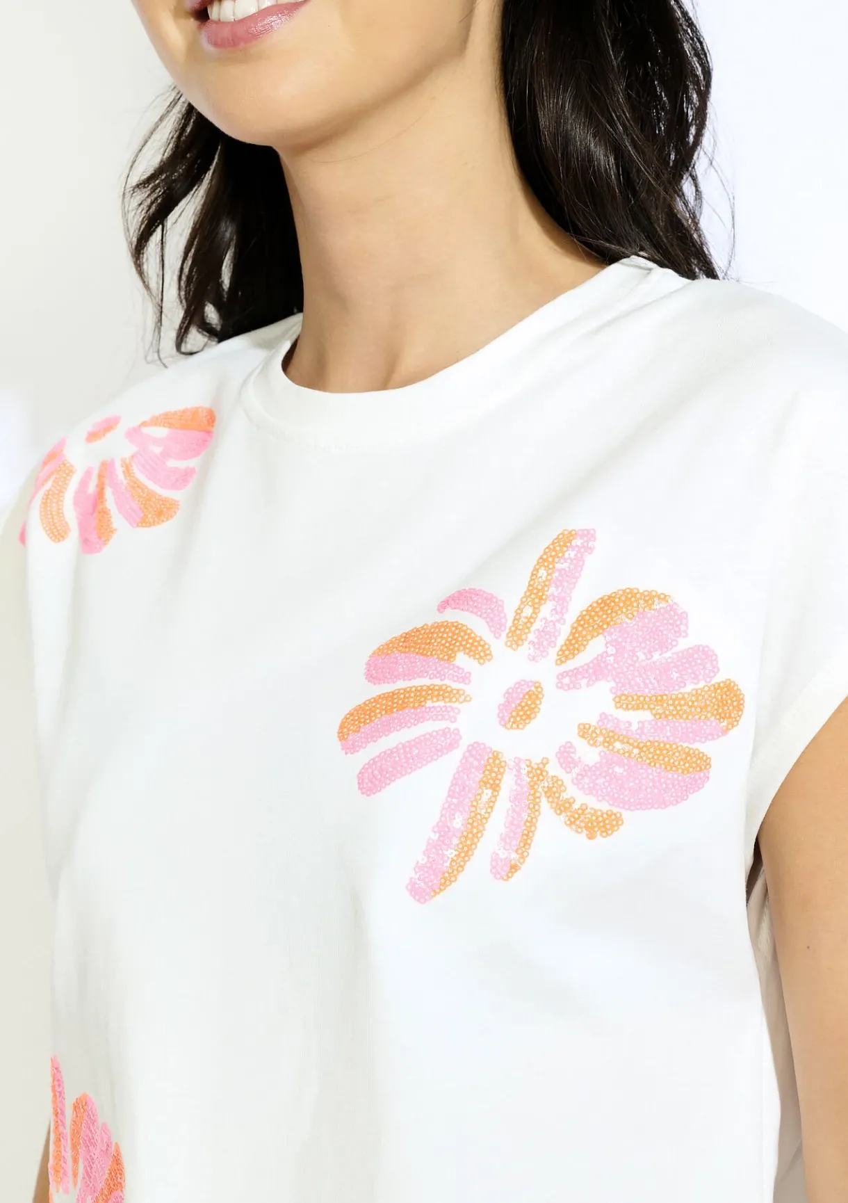 LolaLiza T-shirt met paillettenprint- Tops En T-Shirts