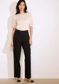 LolaLiza T-shirt met pofmouwen en luipaard- Tops En T-Shirts