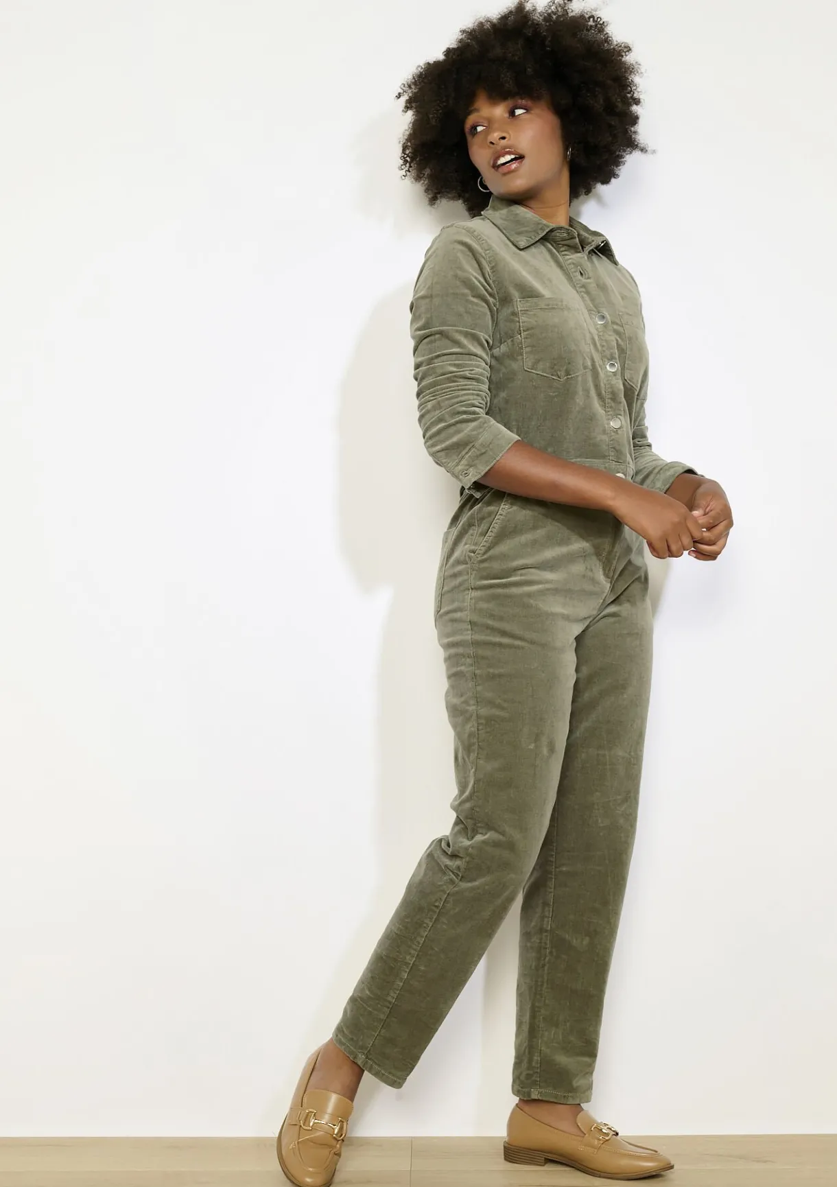 LolaLiza Velours jumpsuit met knopen- Jumpsuits