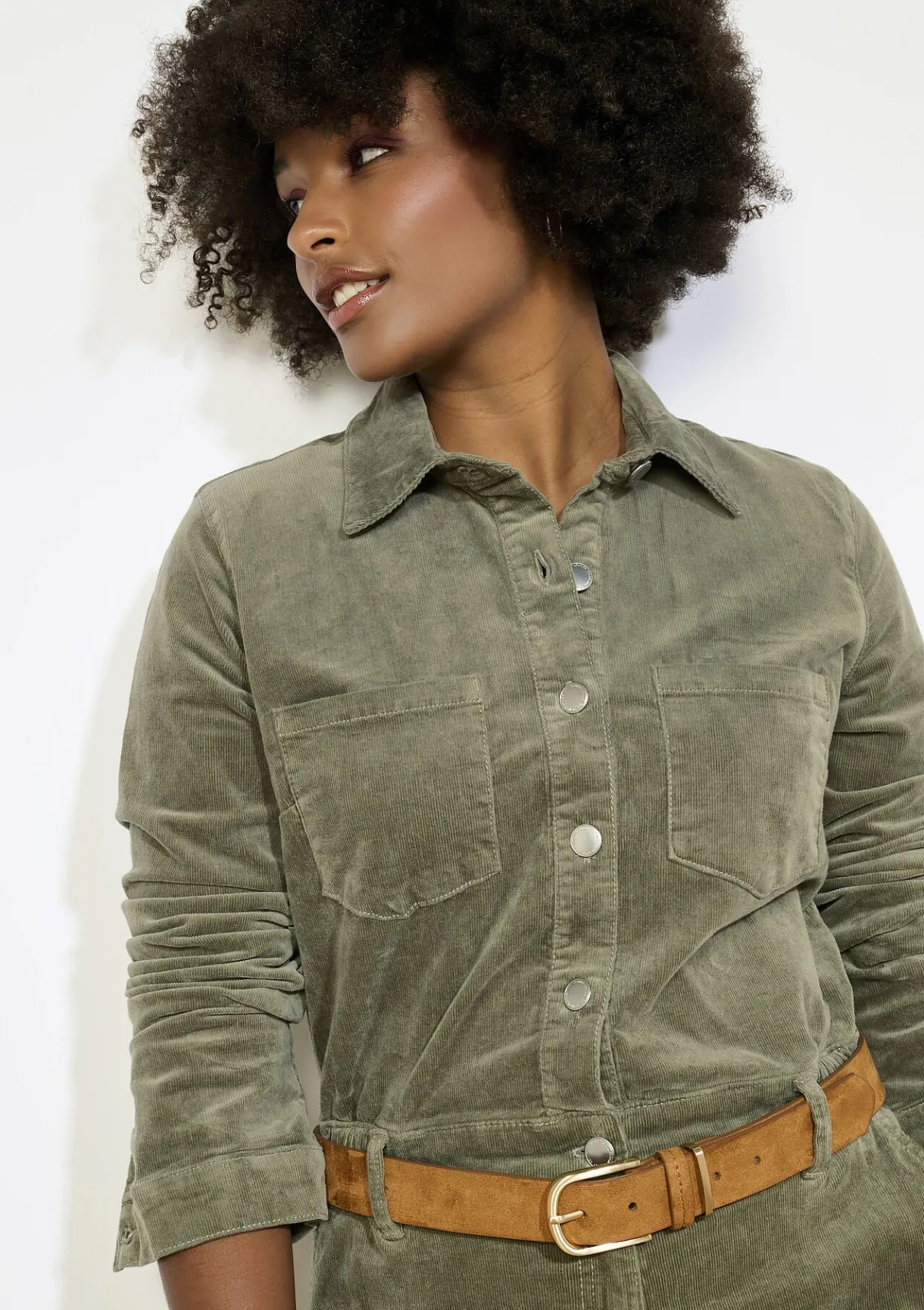 LolaLiza Velours jumpsuit met knopen- Jumpsuits