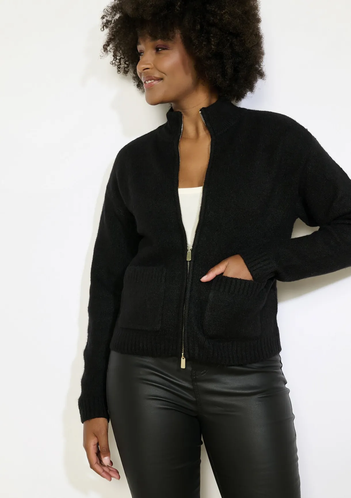 LolaLiza Vest met ritssluiting en kraag- Truien En Cardigans