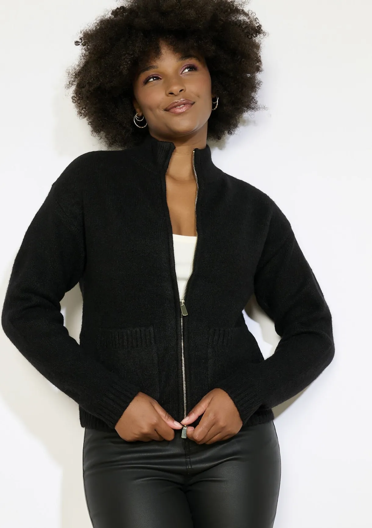 LolaLiza Vest met ritssluiting en kraag- Truien En Cardigans