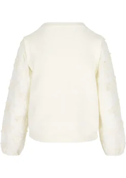 LolaLiza V-hals trui met kanten mouwen- Truien En Cardigans