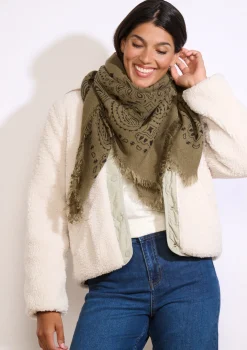 LolaLiza Vierkante sjaal met print- Accessoires