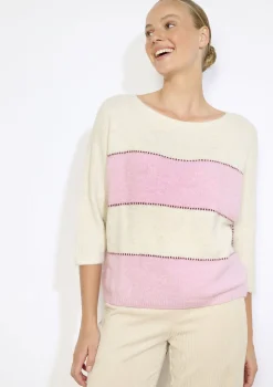 LolaLiza Vleermuismouwen gestreepte trui- Truien En Cardigans