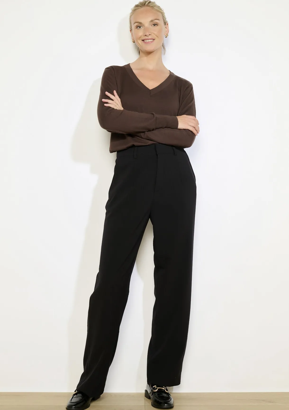 LolaLiza Vloeiende broek met hoge taille- Broeken