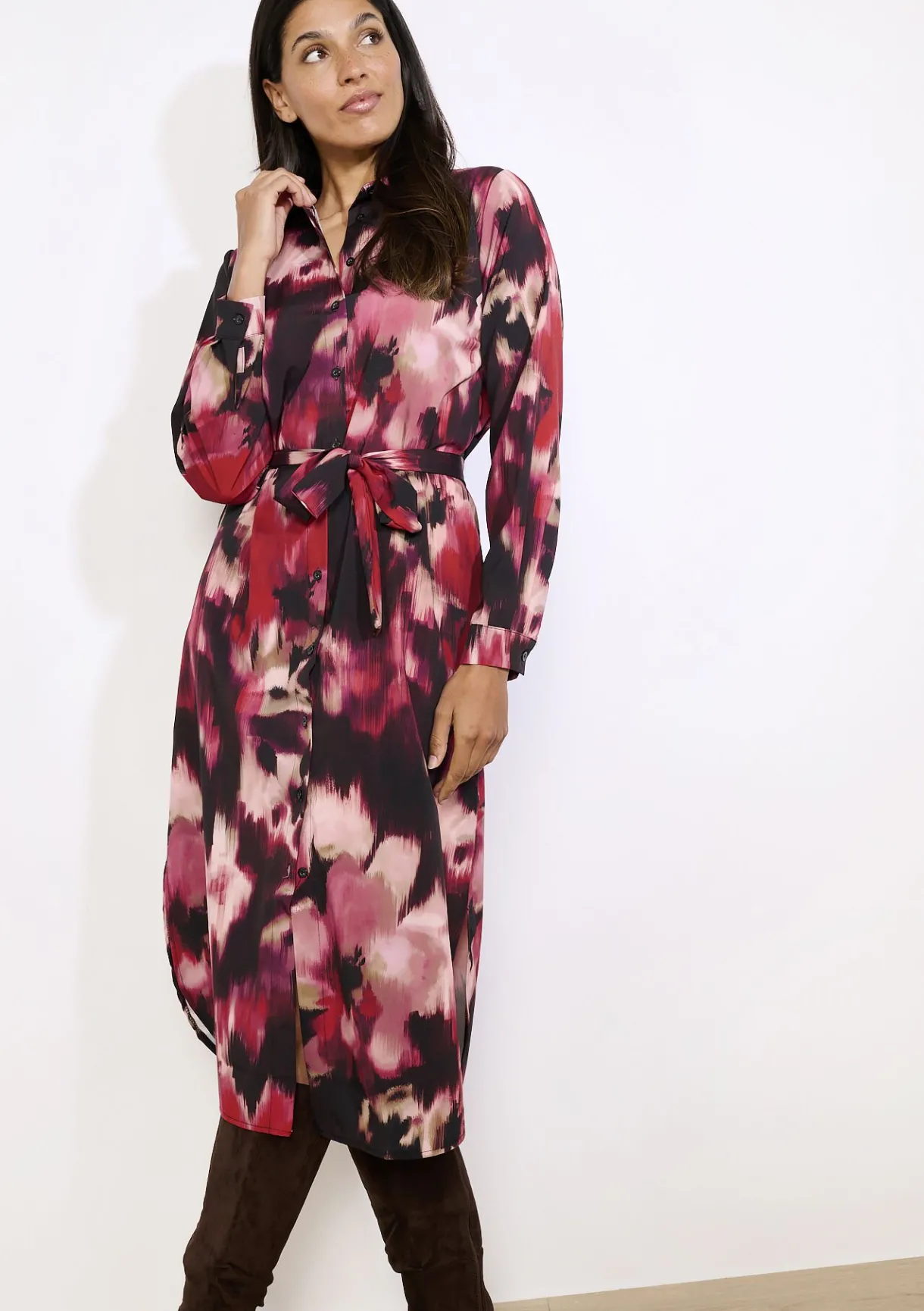 LolaLiza Vloeiende overhemdjurk- Jurken