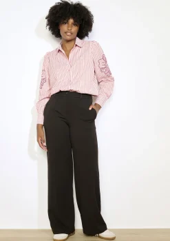 LolaLiza Wijde broek in twill- Broeken