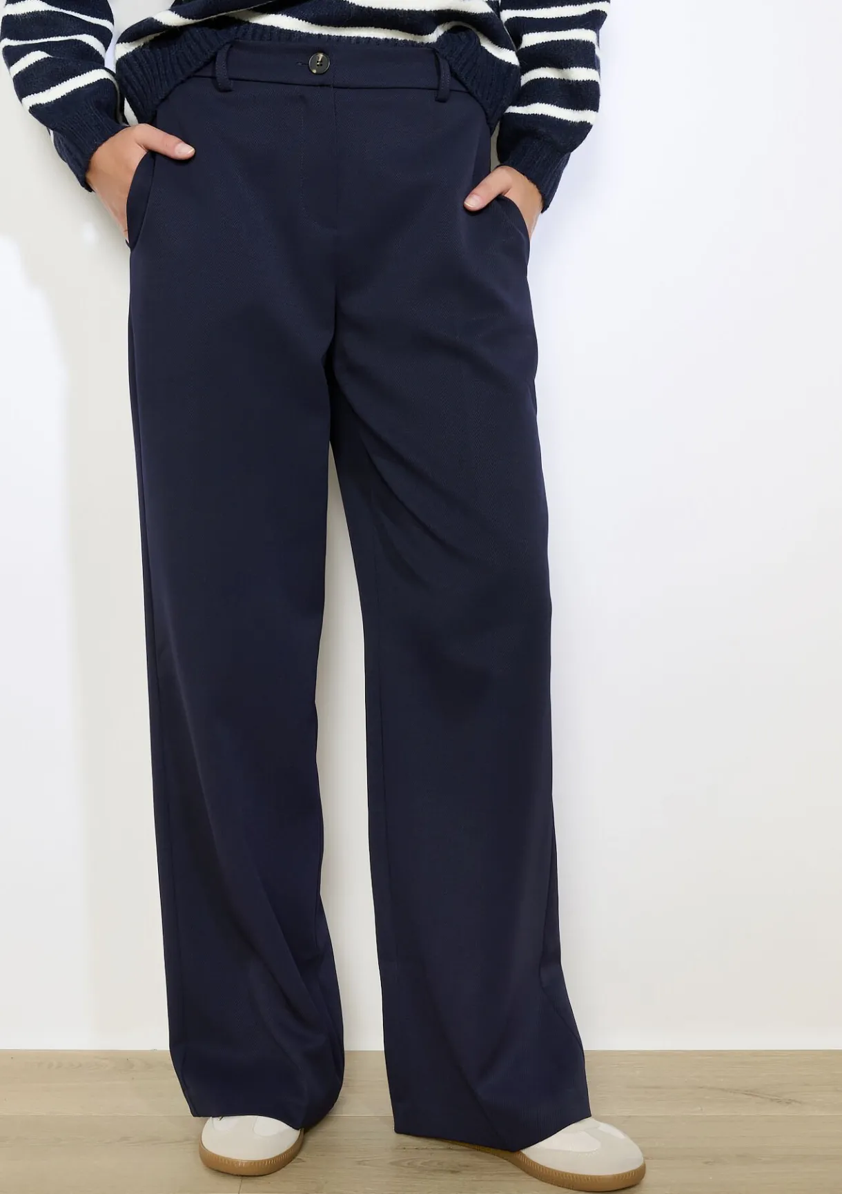 LolaLiza Wijde broek in twill- Broeken