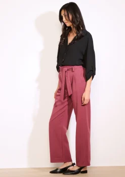 LolaLiza Wijde broek met ceintuur- Broeken