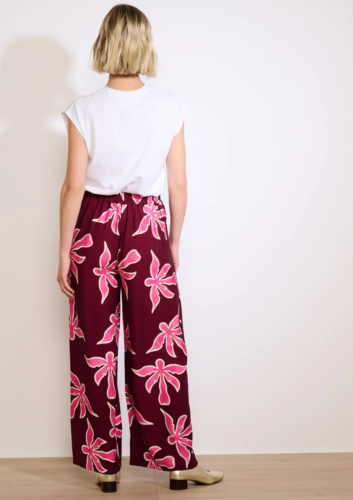 LolaLiza Wijde broek met print- Broeken