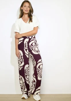 LolaLiza Wijde broek met print- Broeken