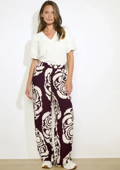 LolaLiza Wijde broek met print- Broeken