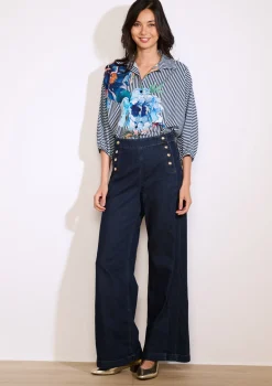 LolaLiza Wijde jeans met hoge taille- Jeans