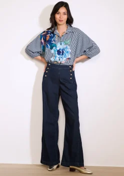 LolaLiza Wijde jeans met hoge taille- Jeans