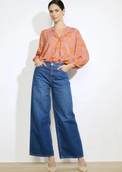 LolaLiza Wijde jeans met hoge taille- Jeans