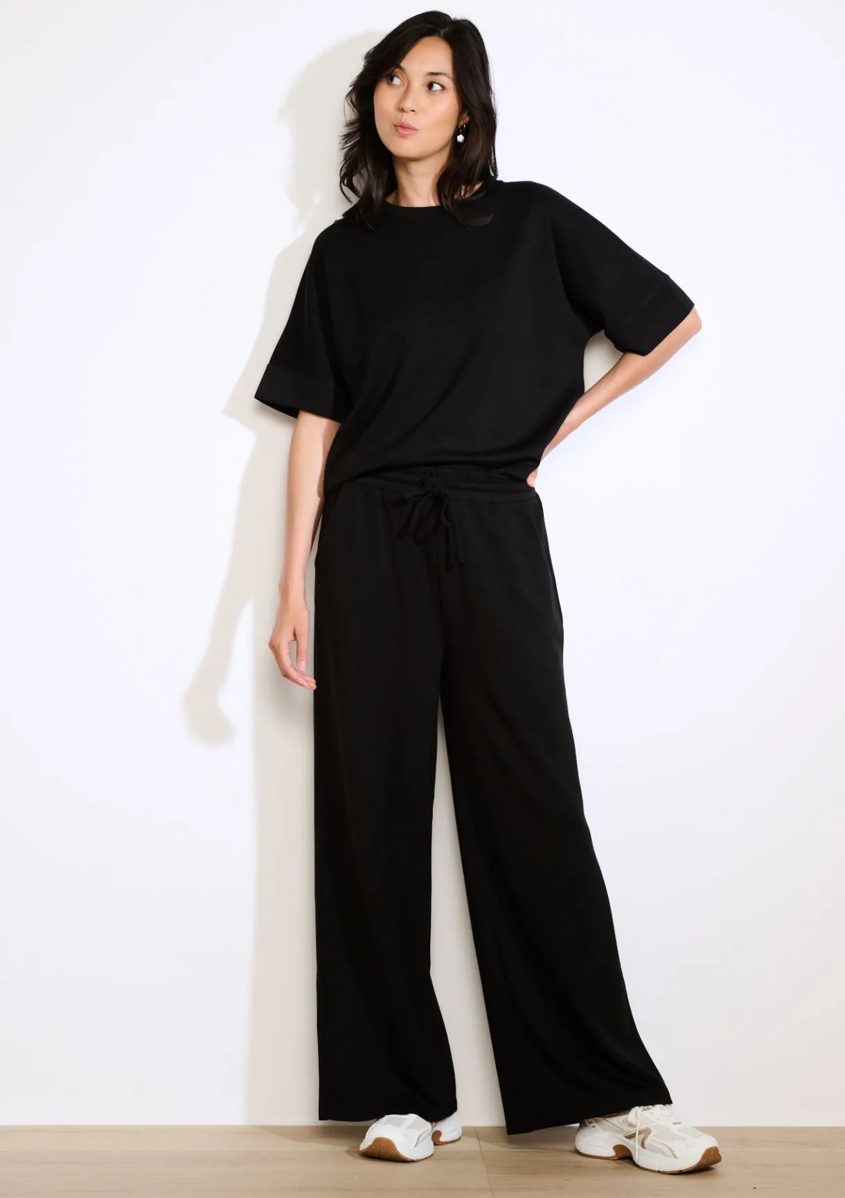 LolaLiza Wijde jersey broek- Loungewear|Broeken