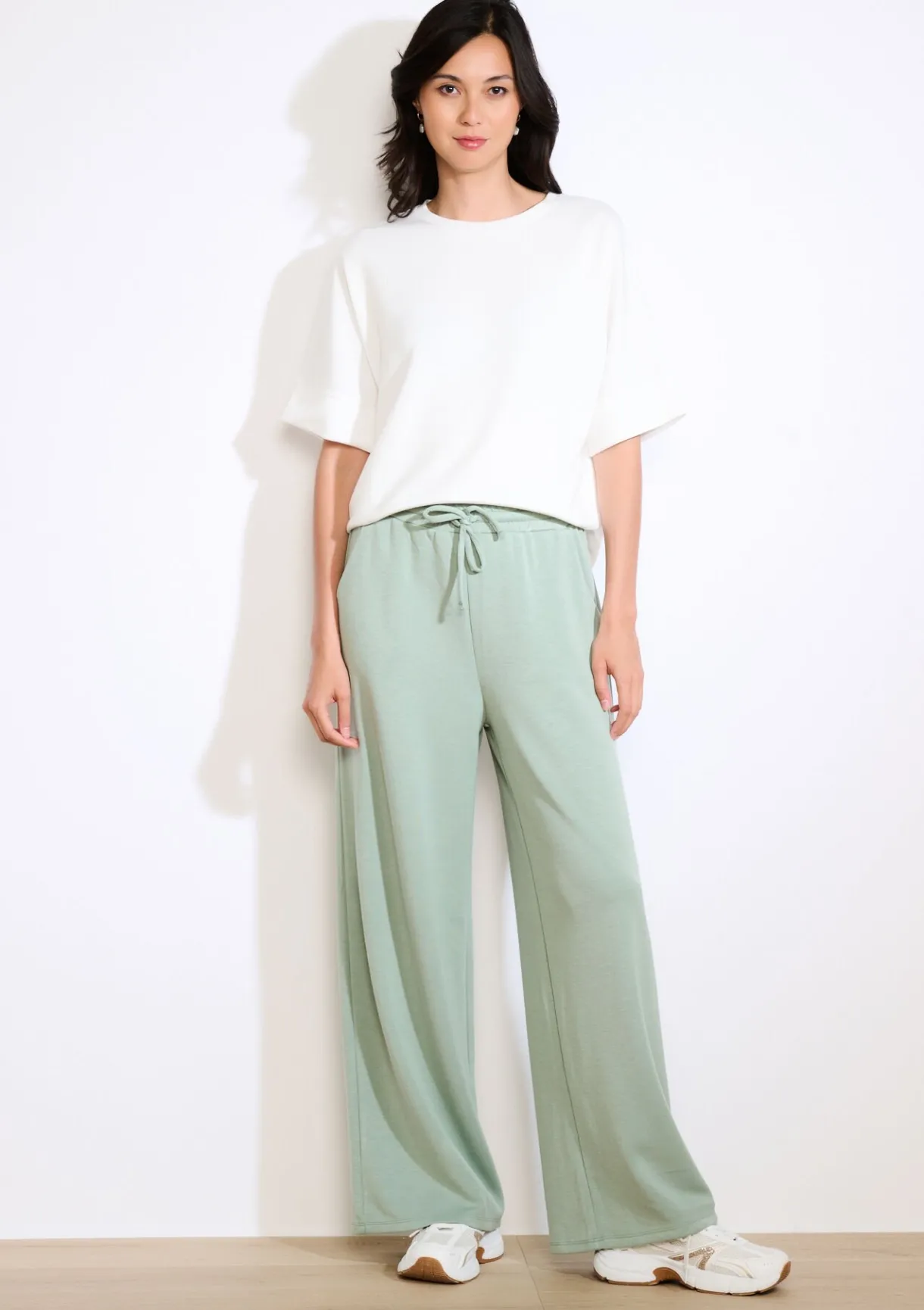 LolaLiza Wijde jersey broek- Loungewear|Broeken