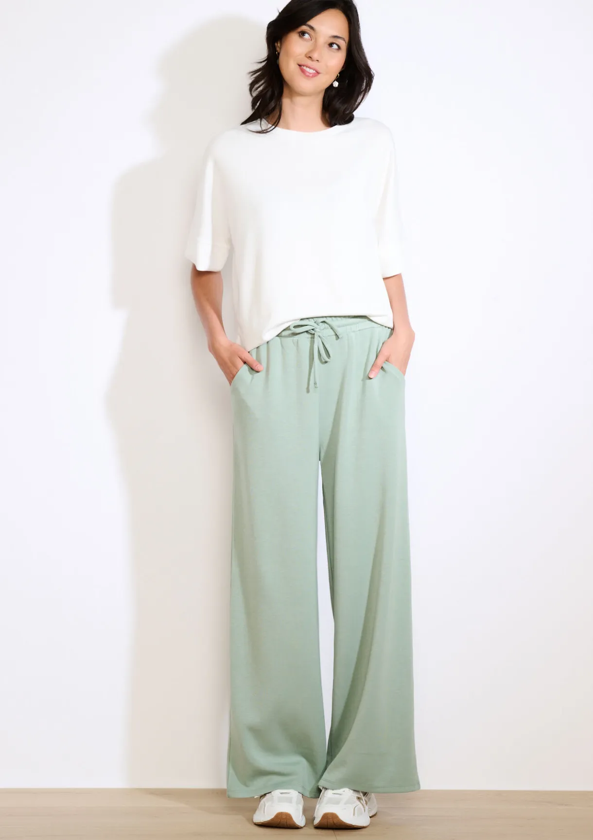 LolaLiza Wijde jersey broek- Loungewear|Broeken