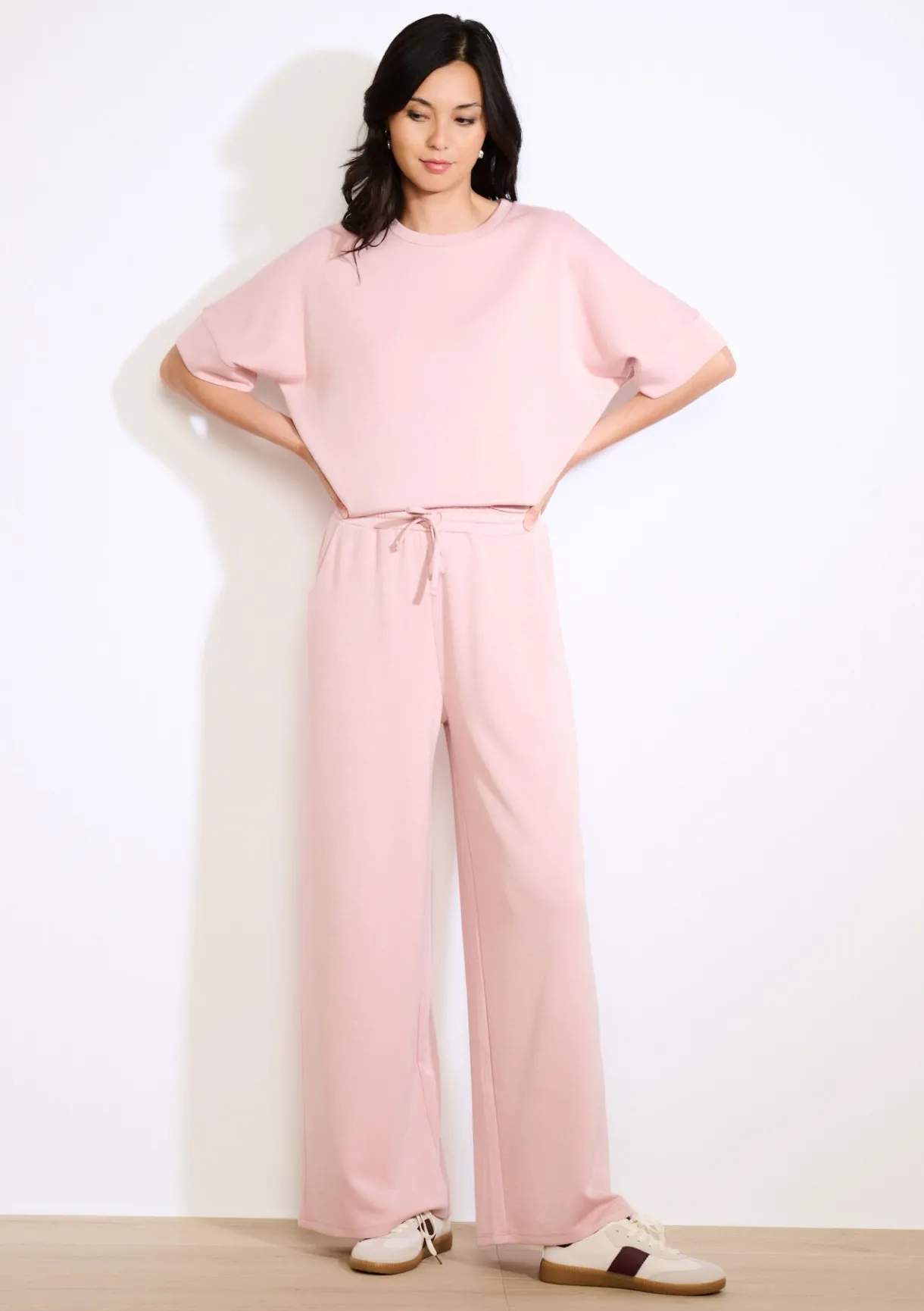 LolaLiza Wijde jersey broek- Loungewear|Broeken