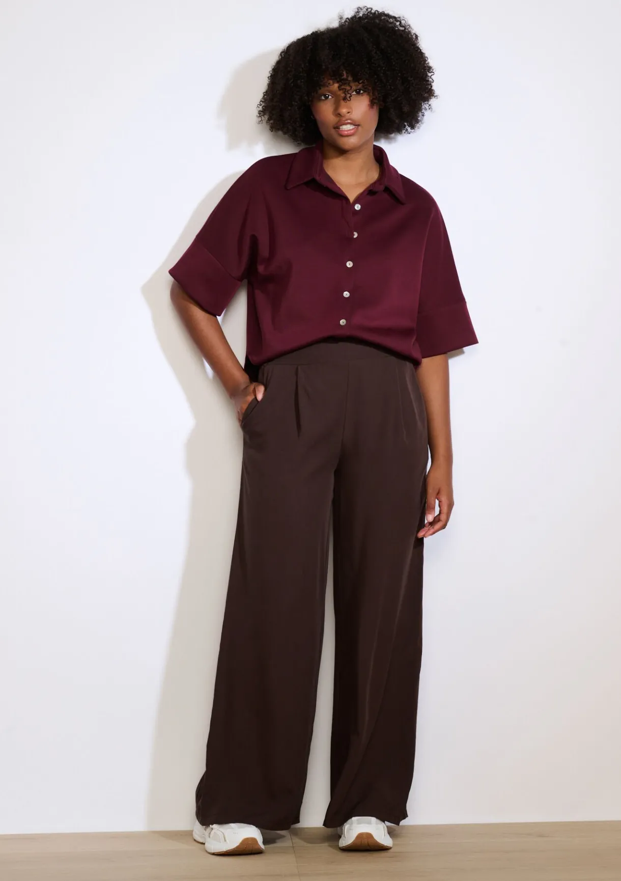 LolaLiza Wijde soepele broek- Broeken