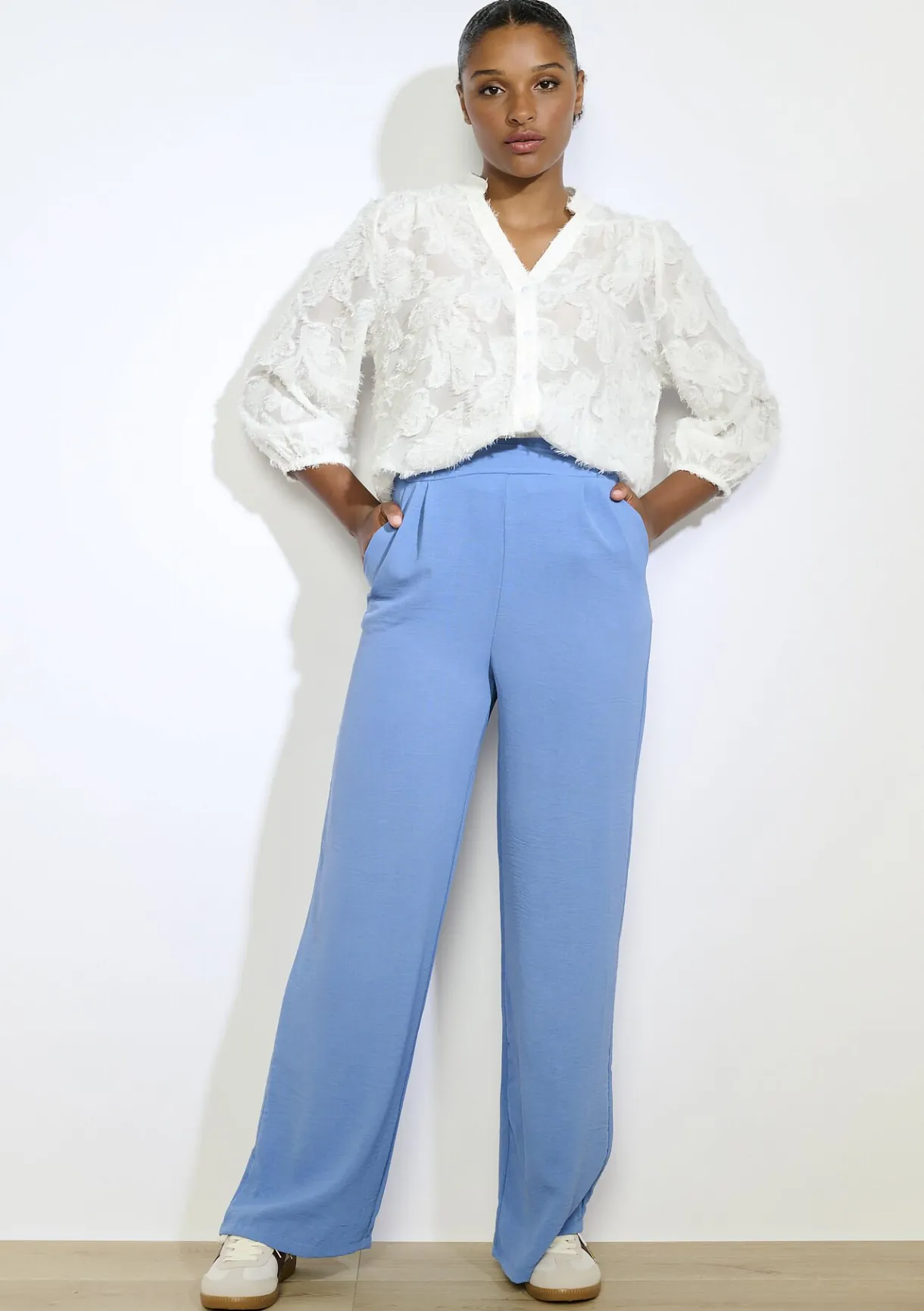 LolaLiza Wijde vloeiende broek- Broeken