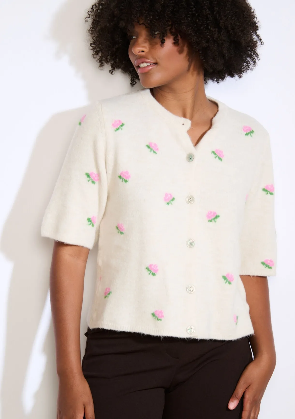 LolaLiza Zacht bloemenvest- Truien En Cardigans