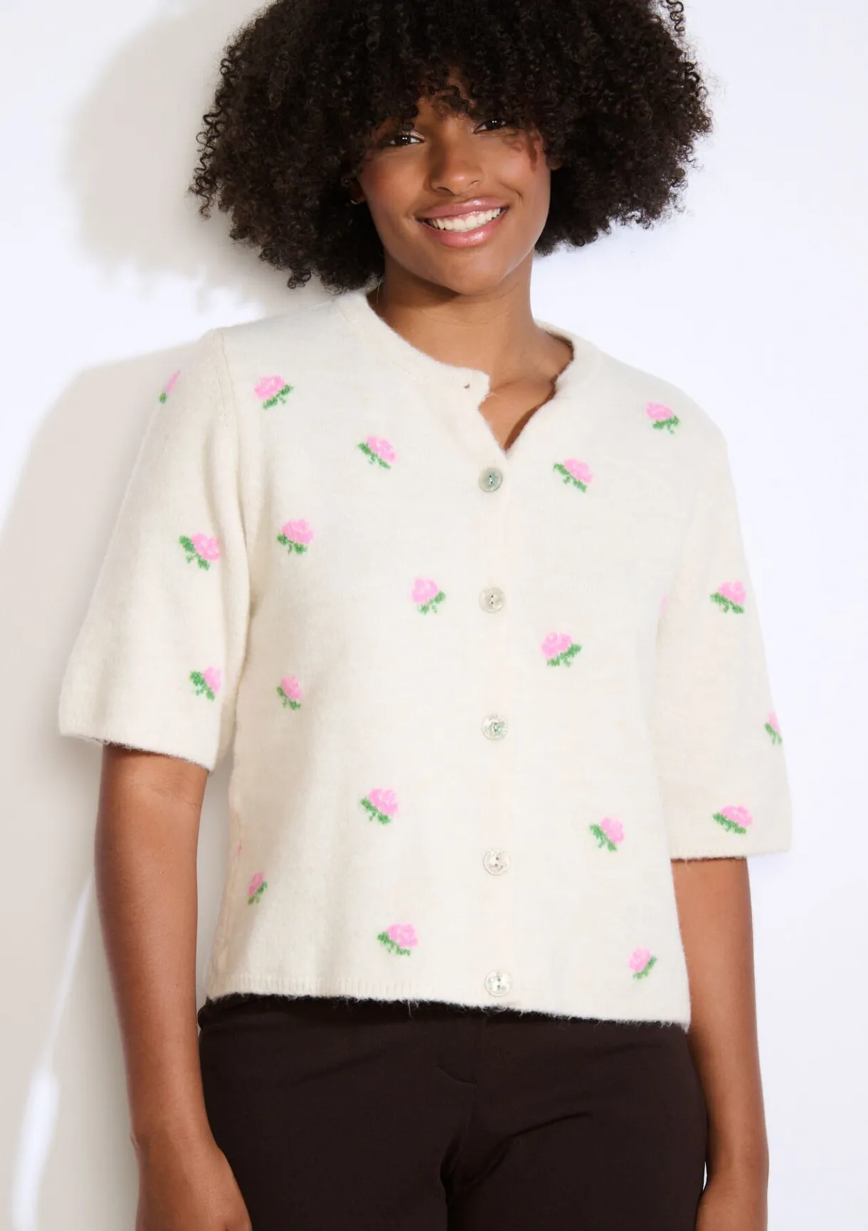 LolaLiza Zacht bloemenvest- Truien En Cardigans