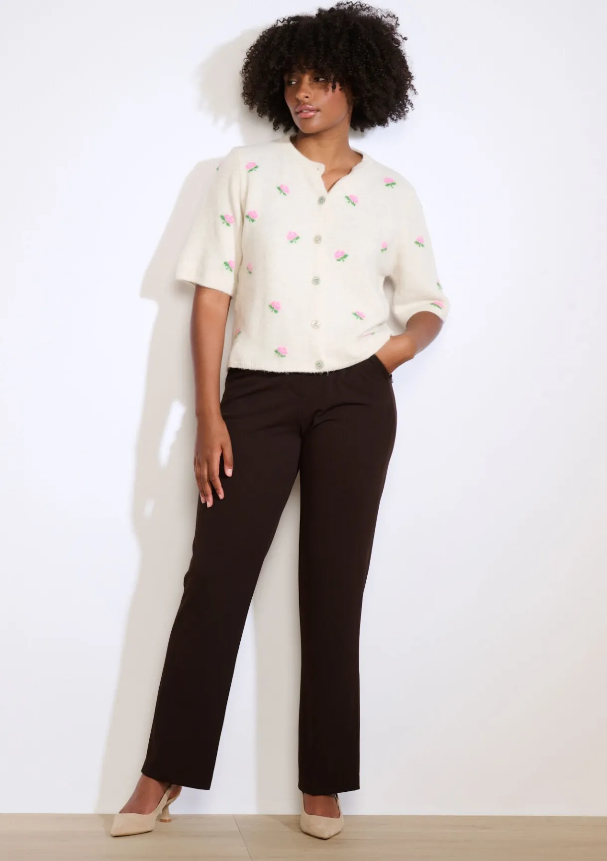 LolaLiza Zacht bloemenvest- Truien En Cardigans